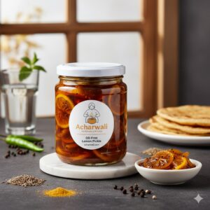 Tangy Lemon Pickle (Oil-Free)